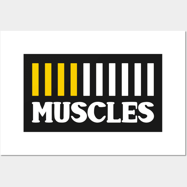 Downloading Muscles - New Years Resolution Workout Wall Art by PozureTees108